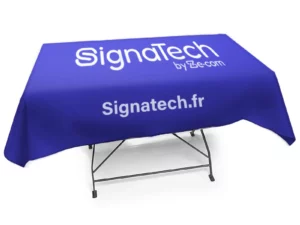 Impression personnalisée sur nappe textile - nappe publicitaire