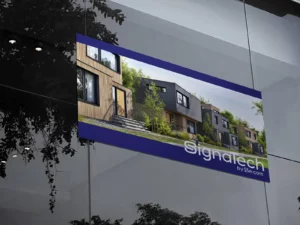 Impression de vinyle adhésif monomère blanc brillant sur mesure dès 24H Chrono