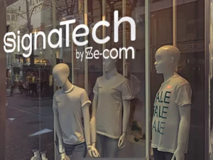 Autocollant en vitrophanie à coller à l'intérieur pour être visible de l'extérieur