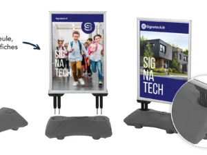 Stop trottoir extérieur avec ressorts avec embase sable ou eau