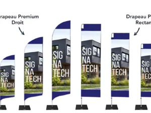 Drapeau publicitaire personnalisé haut de gamme Premium